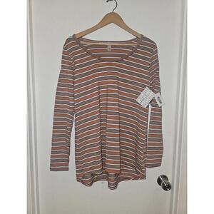 Lularoe Lynnae Long Sleeve Shirt Size Large